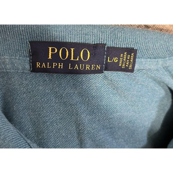Polo Ralph Lauren Polo Shirt Mens Large Blue Short Sleeve Casual Pony Logo - Picture 6 of 7